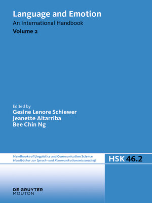 cover image of Language and Emotion. Volume 2